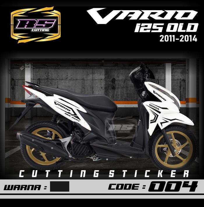 Gambar Cutting Sticker Vario 125 OLD/LAMA-Stiker Honda Vario 125 2014 2015 04 - Hitam dari GJRsticker undefined Tokopedia