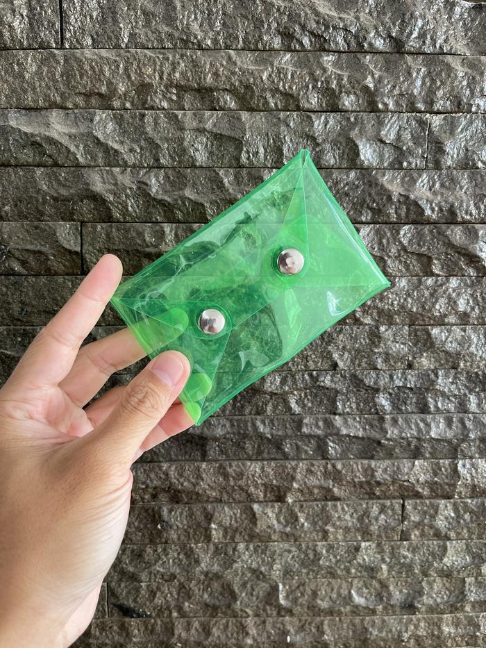 Gambar Dompet Plastik Transparan / Pouch / Tempat Uang / Dompet Kartu - Hijau dari WarungPlastik Jakarta undefined Tokopedia