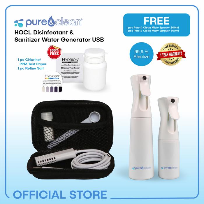 Gambar HOCL Disinfectant & Sanitizer Water Generator/Maker USB Pure & Clean - free 200&300ml dari HOCL Store undefined Tokopedia