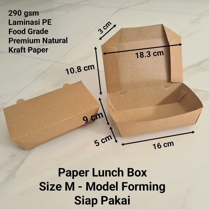 Gambar Paper Lunch Box Size M Forming Siap Pakai dari demoni undefined Tokopedia