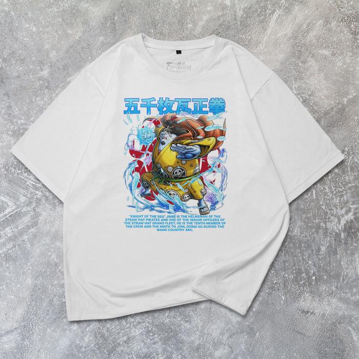 Gambar RISRUS Kaos Oversize JINBEI T-Shirt Cowok Premium - Putih, S dari RisRus Official undefined Tokopedia