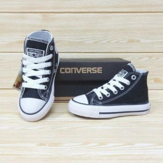 Jual Sepatu Anak Warna HItam, Sepatu Sekolah HItam Converse High