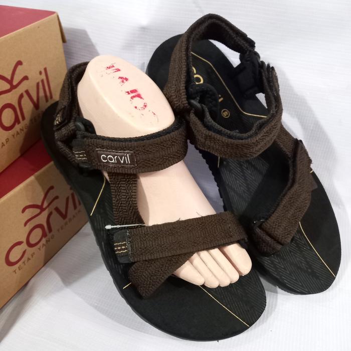 Gambar sandal gunung pria Carvil universe original sendal hiking - Hitam, 38 dari Kizia shoes undefined Tokopedia