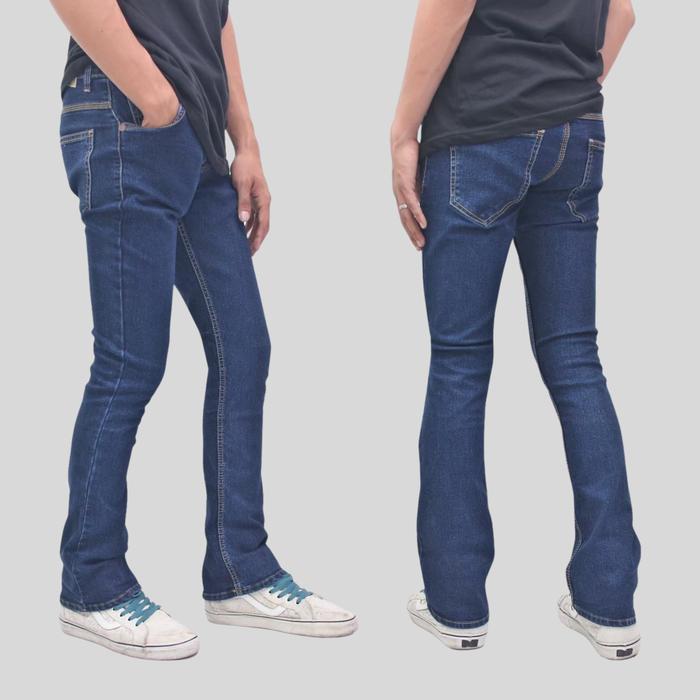 Gambar Celana Jeans Pria Slim Fit Cutbray Cowok Panjang Bootcut Skinny Model - Biowash, S dari wintertone undefined Tokopedia