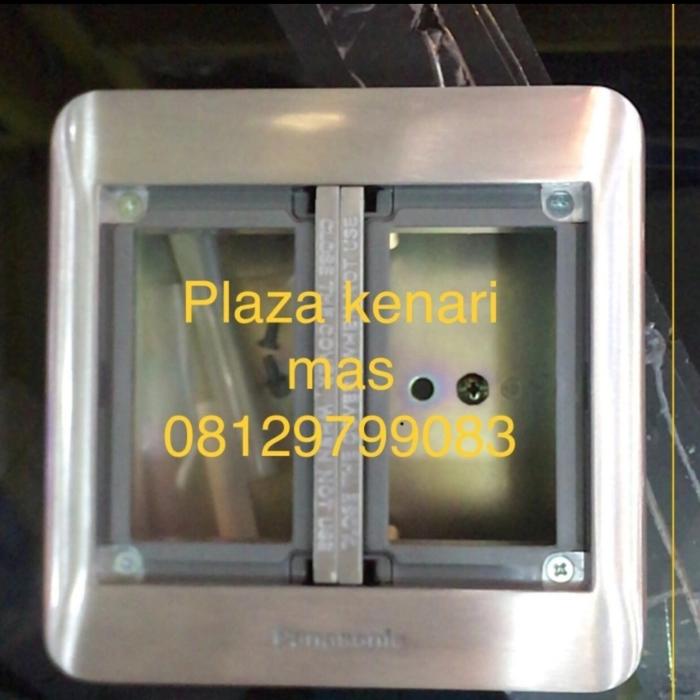 Gambar Stop kontak lantai panasonic kosongan duplex window floor soket - BLANK + BLANK dari wewe electric undefined Tokopedia