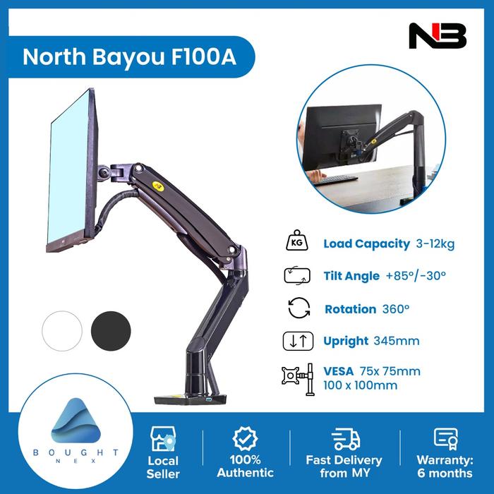 Gambar NB North Bayou F100A Monitor Arm Desk Mount Ultra Wide Full Motion Swi dari Bracket Tividi undefined Tokopedia