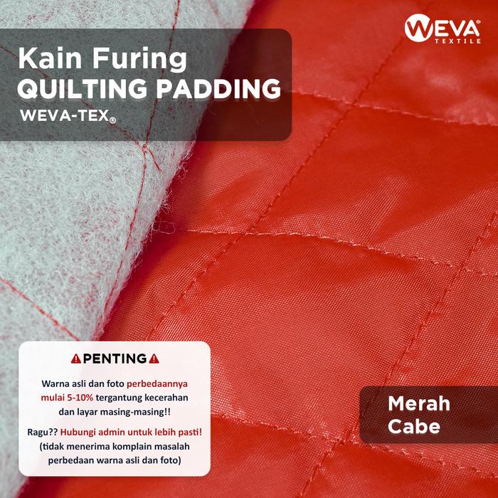 Gambar Kain Quilting Padding Furing 2 oz Bahan Kain Dalaman dan Luaran Jaket - Merah Cabe dari Weva Textile undefined Tokopedia