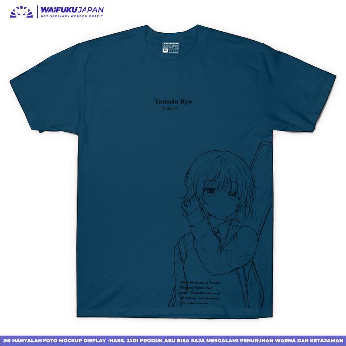 Gambar T-shirt Kaos Anime Bocchi the Rock! - Yamada Ryo " Bassist " - Biru, L - MEDIUM dari Waifuku Japan undefined Tokopedia