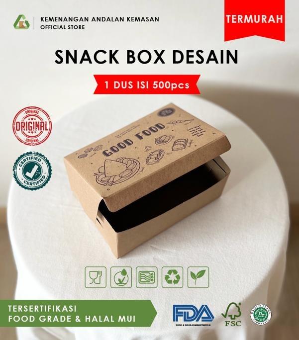 Gambar Lunch Box Size L,M,SB (ISI 500 PCS) Paper Kraft Coklat Laminasi PE - SB-DESAIN dari Kemenangan Andalan Kemasan undefined Tokopedia