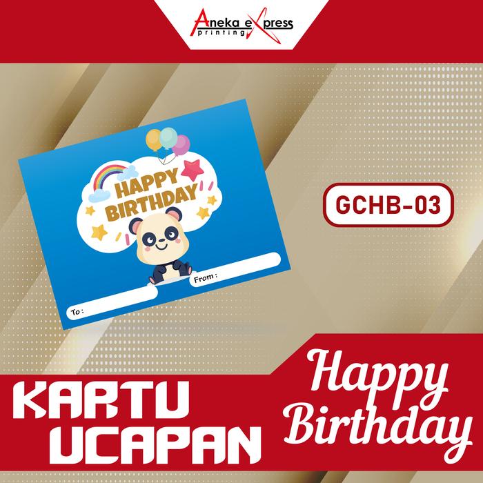 Gambar Kartu Ucapan Happy Birthday | Birthday Card | Kartu Ucapan Ulang Tahun - GCHB-03 dari Aneka eXpress Print undefined Tokopedia