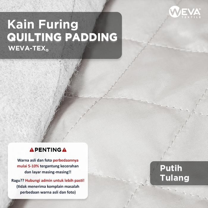 Gambar Kain Quilting Padding Furing 2 oz Bahan Kain Dalaman dan Luaran Jaket - Putih Tulang dari Weva Textile undefined Tokopedia
