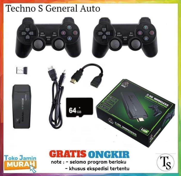 Gambar Game Stick 4K Lite Console Retro 2.4G Wireless Controller Gamepad - 64GB dari Techno S General Auto / TSGA undefined Tokopedia
