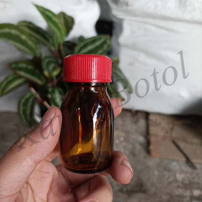 Gambar Botol Kaca 30ml Botol Obat Kaca Amber Botol Coklat Kecil - Plastik Merah dari Kamil Botol undefined Tokopedia