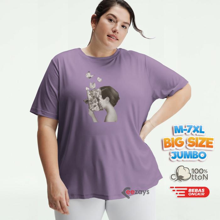 Gambar Kaos Jumbo Wanita Big Size Ukuran S M L XL 2XL 3XL 4XL 6XL 7XL 47151 - VIOLET, Polos-xs dari dragnetofficial undefined Tokopedia