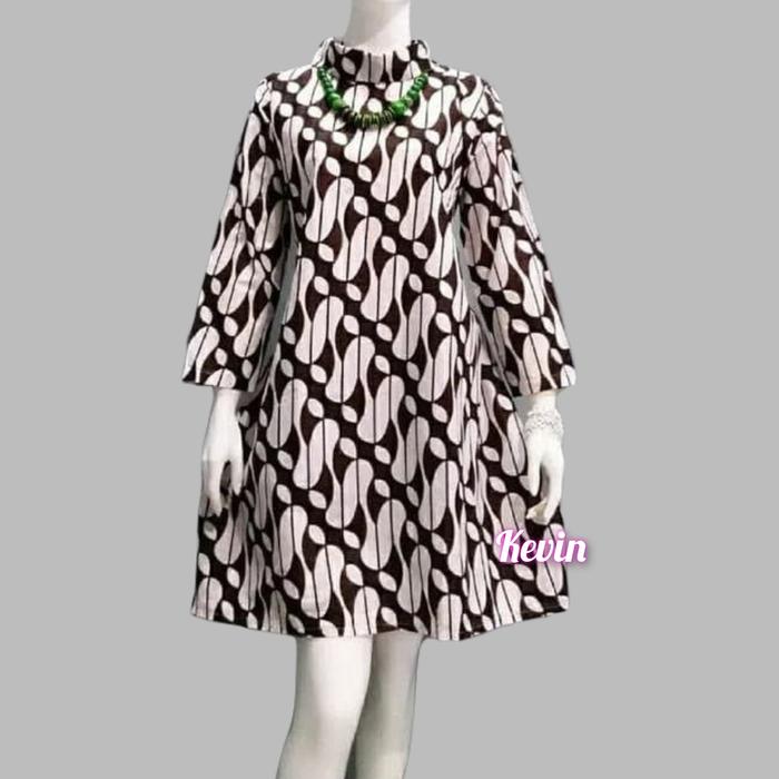 Gambar tunik batik wanita modern XS M L XL XXL 3XL 4XL - C.Seno Gede, XXL dari Griya Vinaya Batik undefined Tokopedia