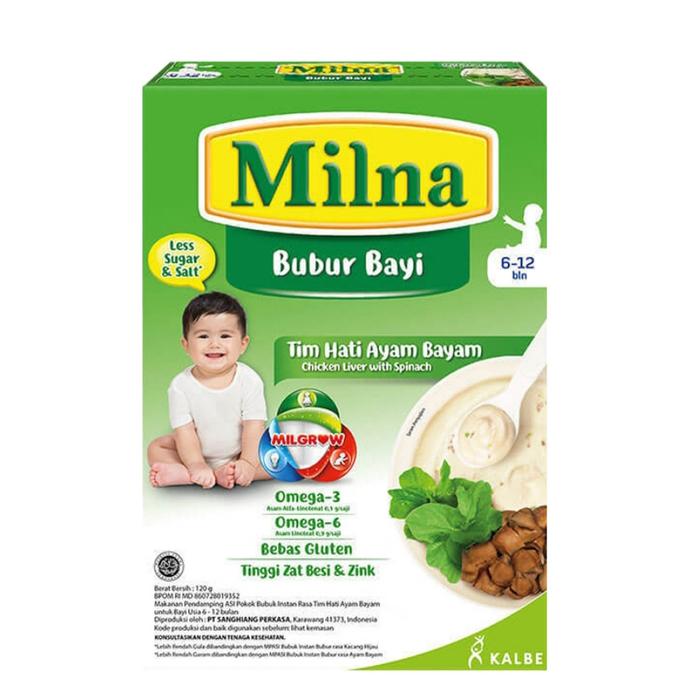 Gambar MILNA Bubur Bayi Tim Hati Ayam Bayam Box - 120gr dari Unlimited Wants undefined Tokopedia