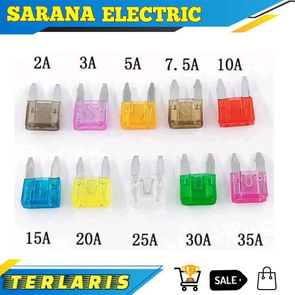 Gambar FUSE BLADE KECIL / SEKERING TANCAP MOBIL ATC MINI SIKRING SEKRING - 2A dari SARANA ELEKTRIC undefined Tokopedia