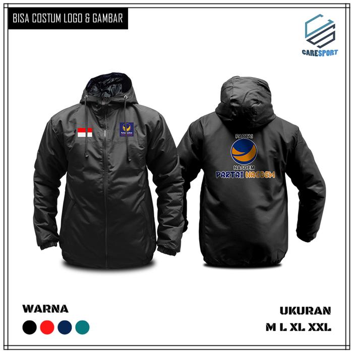 Gambar JAKET ELEGANTER PRIA PARTAI NASDEM KEREN CASUAL TERBARU SEMI WF GROSIR - HITAM NASDEM, M dari Care Sport undefined Tokopedia