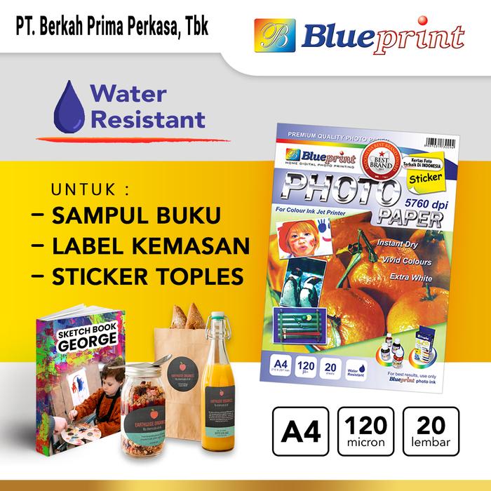 Gambar Kertas Stiker A4 BLUEPRINT Sticker Varian Glossy, Inkjet, Transparent - GLOSSY dari Blueprint Indonesia undefined Tokopedia