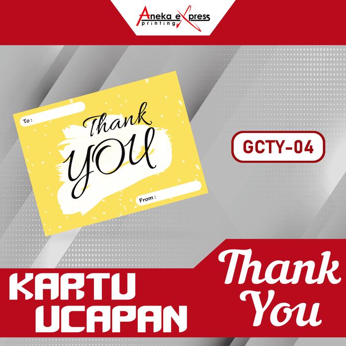 Gambar Kartu Ucapan Thank You | Greeting Card Thank You | Gift Card Thank You - GCTY-04 dari Aneka eXpress Print undefined Tokopedia