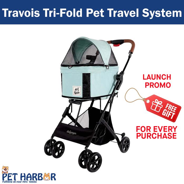 Dog Carrier Ibiyaya Pet Stroller IBIYAYA Stroller Travois Tri-Fold
