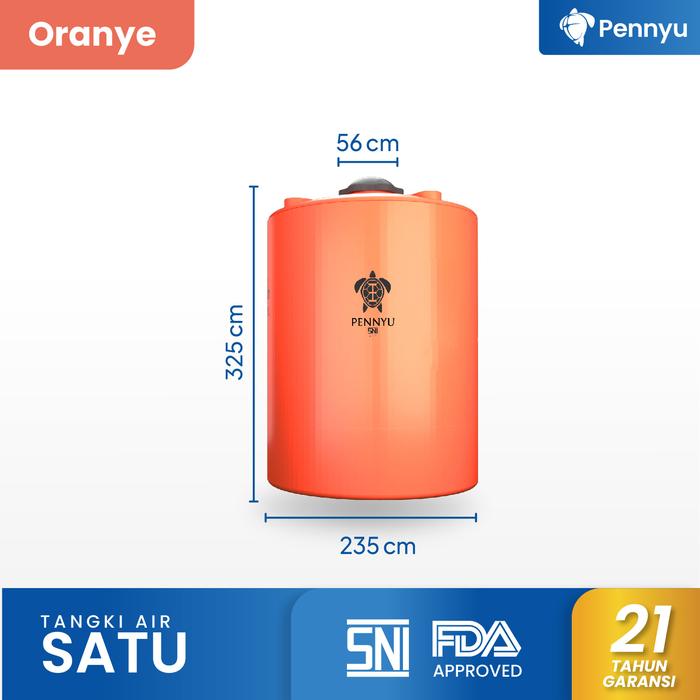Gambar PENNYU Tandon / Tangki / Toren Air Water Tank Kapasitas 10.000 Liter - Orange dari PENNYU Indonesia undefined Tokopedia