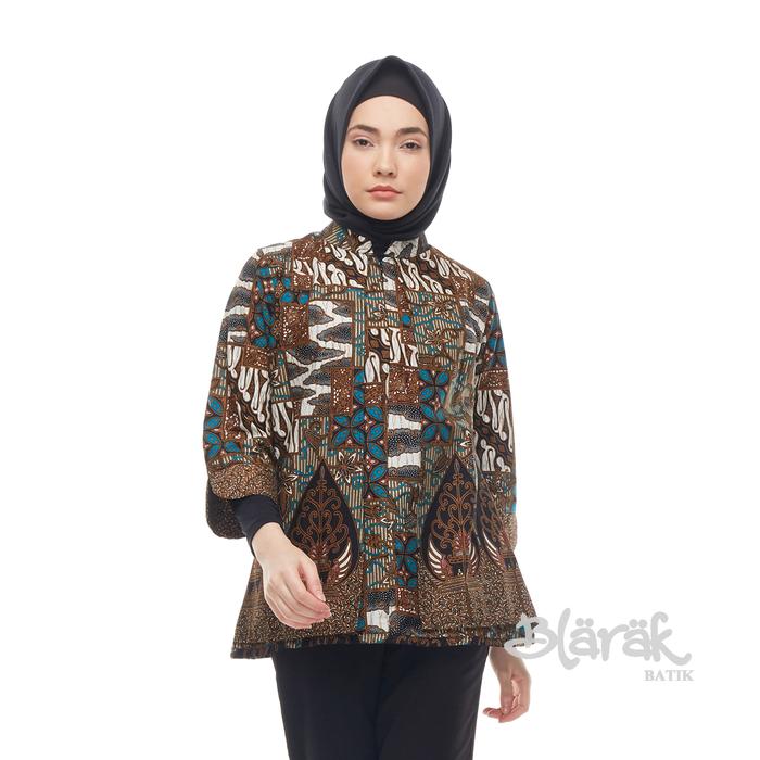 Gambar Batik Blarak - Blouse Rompi Batik Wanita Premium Mega Mendung - S dari Batik Blarak Pekalongan_NEW undefined Tokopedia