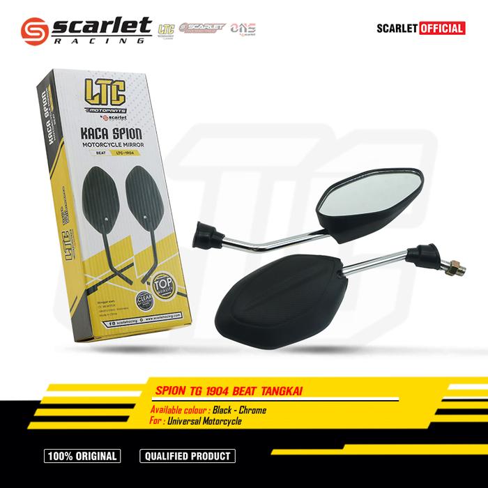 Gambar SCARLET RACING Kaca Spion Tanggung Motor Beat 1904 Tangkai Black/Chrome Foto Motorcycle dari scarletracingindonesia undefined Tokopedia