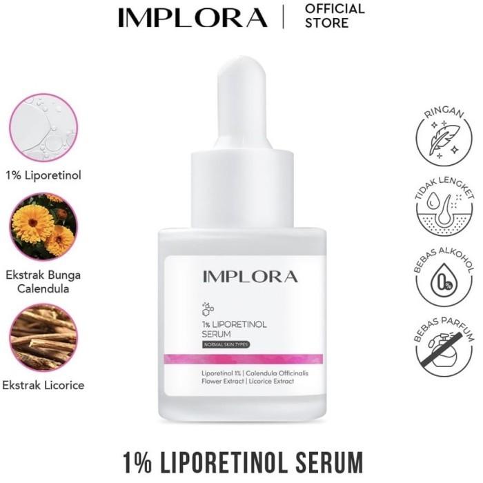 Gambar SERUM IMPLORA ACNE HYDRATING LUMINOUS MIDNIGHT PEELING - SERUM WAJAH - 1% LIPORETINOL dari queenbee kosmetik undefined Tokopedia