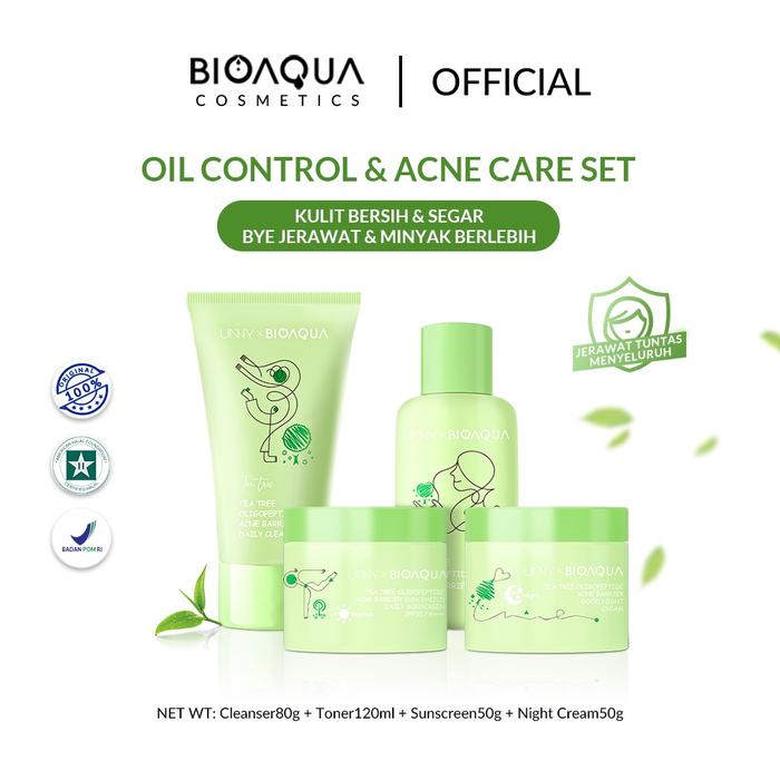Gambar Bioaqua 4Pcs Skincare Paket Niacinamide Glowing Dan Acne Set - Acne Set dari Larissabelle_NEW undefined Tokopedia