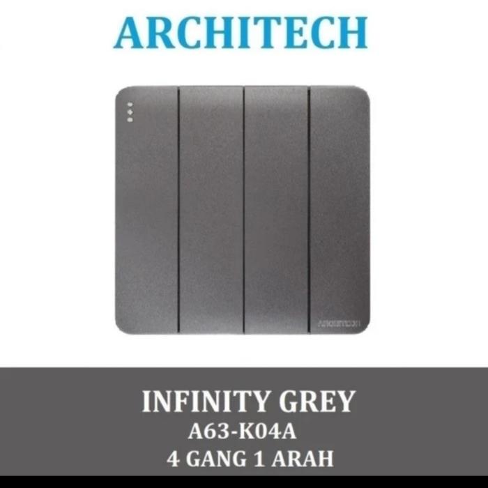 Gambar architect infinity Grey saklar sakelar stopkontak stop kontak ABU - SAKLAR 4 GANG dari Deltaled undefined Tokopedia
