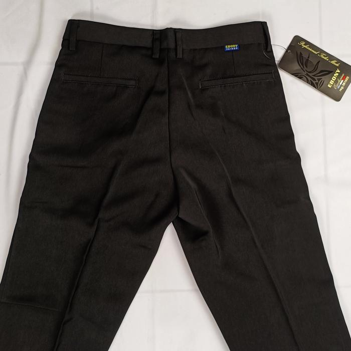 Gambar Celana Panjang Bahan Pria Hitam Slimfit Ebony High Twist 27 35 - Hitam, 32 dari Mega Hero Shirts undefined Tokopedia