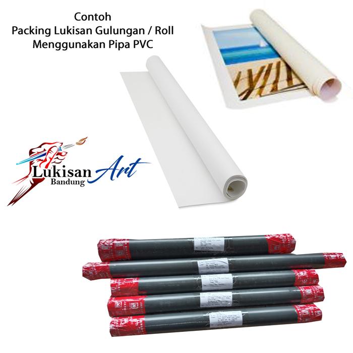 Gambar LUKISAN PEMANDANGAN HUTAN AIR TERJUN | 80 x 60 + FRAME - LUKISAN ONLY dari Assya Art Decoration undefined Tokopedia