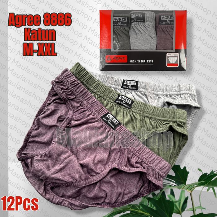 Gambar CELANA DALAM PRIA MERWK AGREE / CD PRIA / CD / AGREE - 12pcs, M dari Maulanashope undefined Tokopedia