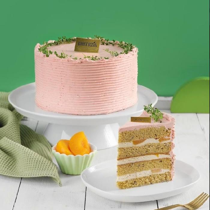 Gambar Bakerzin American Classic Cake - PEACH EARL GREY dari Bakerzin Jakarta undefined Tokopedia