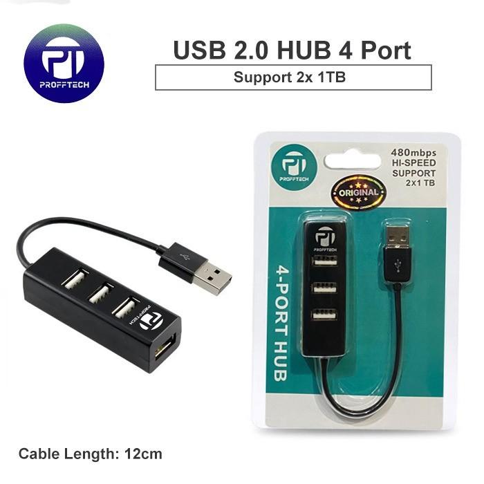 Gambar USB HUB 4 PORT 2.0 / USB HUB 4 PORT MURAH / HUB 4 PORT - PROFFTECH dari Jadi in undefined Tokopedia