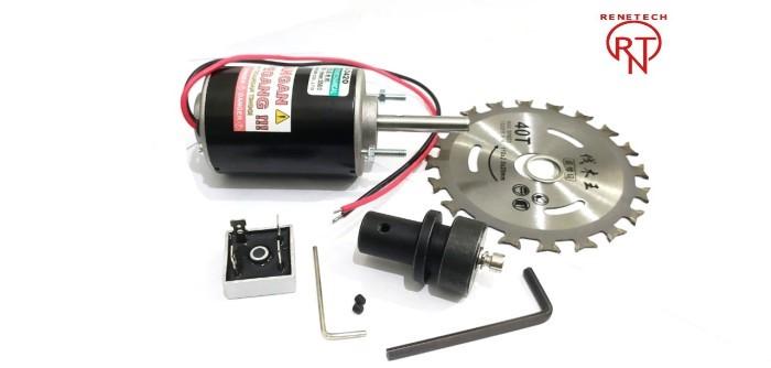 Gambar Paket!! Mini Table Saw Dinamo AC/DC 220V TEGANGAN TINGGI (8191) - tanpa bracket dari Renetech undefined Tokopedia