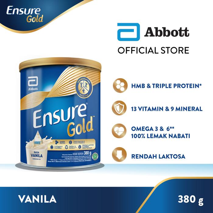 Gambar ENSURE GOLD VANILLA 380 GRAM UNTUK DEWASA dari Apotek Soya undefined Tokopedia