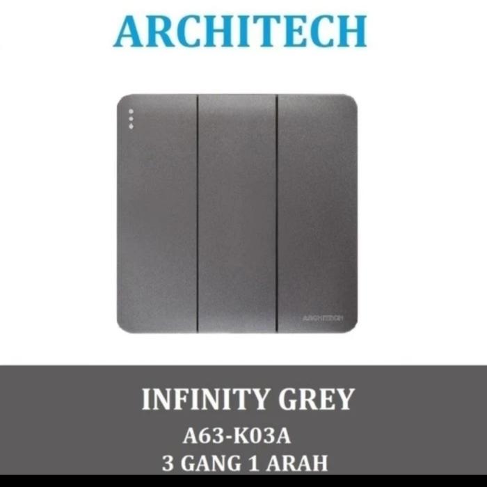 Gambar architect infinity Grey saklar sakelar stopkontak stop kontak ABU - SAKLAR 3 GANG dari Deltaled undefined Tokopedia