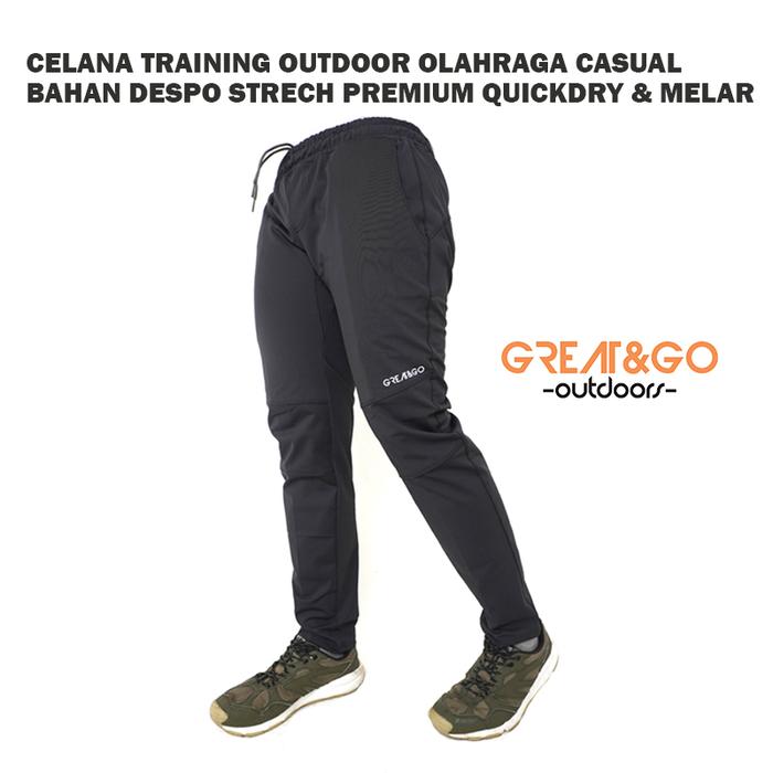 Gambar Celana Outdoor Celana Hiking Celana Gunung Celana Quickdry - TRAINING HITAM, S dari AIMPRO INDONESIA undefined Tokopedia