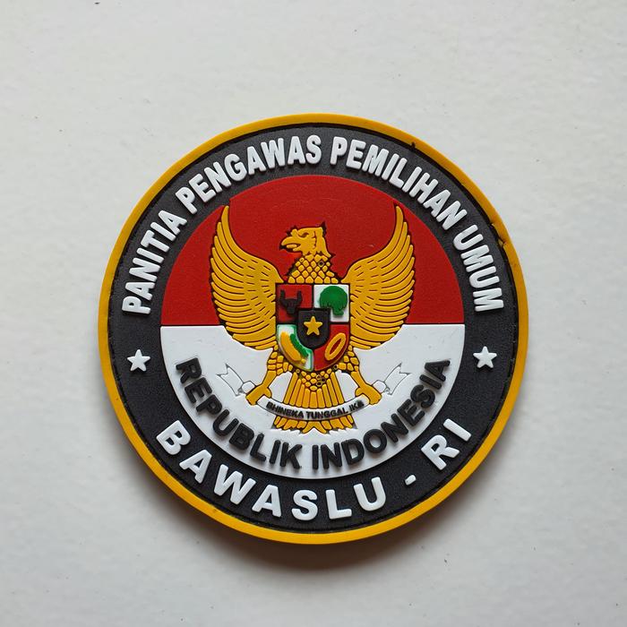 Gambar patch rubber logo bawaslu R.I - badan pengawas pemilihan umum - pemilu - logo bawaslu RI dari arl collections undefined Tokopedia