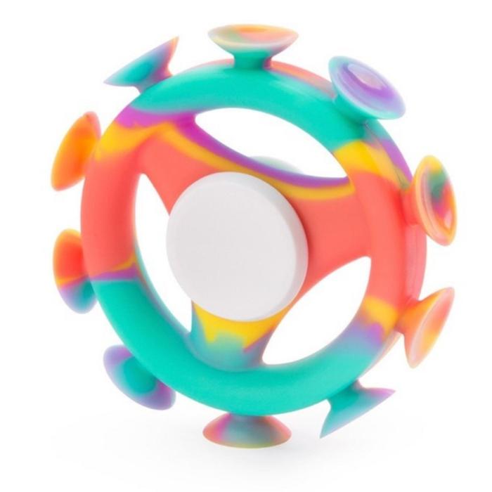 Gambar NANO FIDGET SPINER GYROSCOPE POP IT DENGAN SUCTION CUP MAINAN ANAK - orenhijau kecil dari NANO CARE INDONESIA undefined Tokopedia