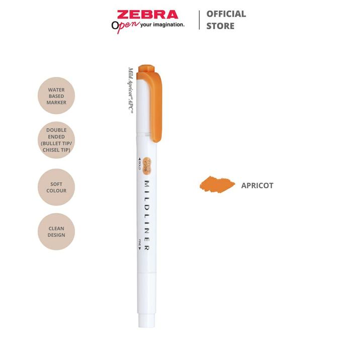 Gambar ZEBRA MILDLINER DOUBLE ENDED / HIGHLIGHTER / STABILO - Apricot dari harmony stationery_NEW undefined Tokopedia