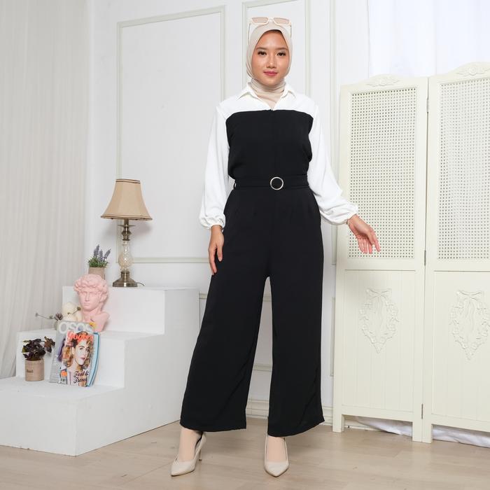 Gambar Jumpsuit Gisela Jumpsuit Wanita Gaya Korea Terusan Jamsuit Ala Korean - Hitam dari Okechuku undefined Tokopedia