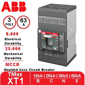 Gambar MCCB ABB 3P Adjustable XT1 (16A 20A 25A 32A 40A 50A 63A 80A 100A) - 63A, XT1C(25kA) dari Sakti Elektrik undefined Tokopedia