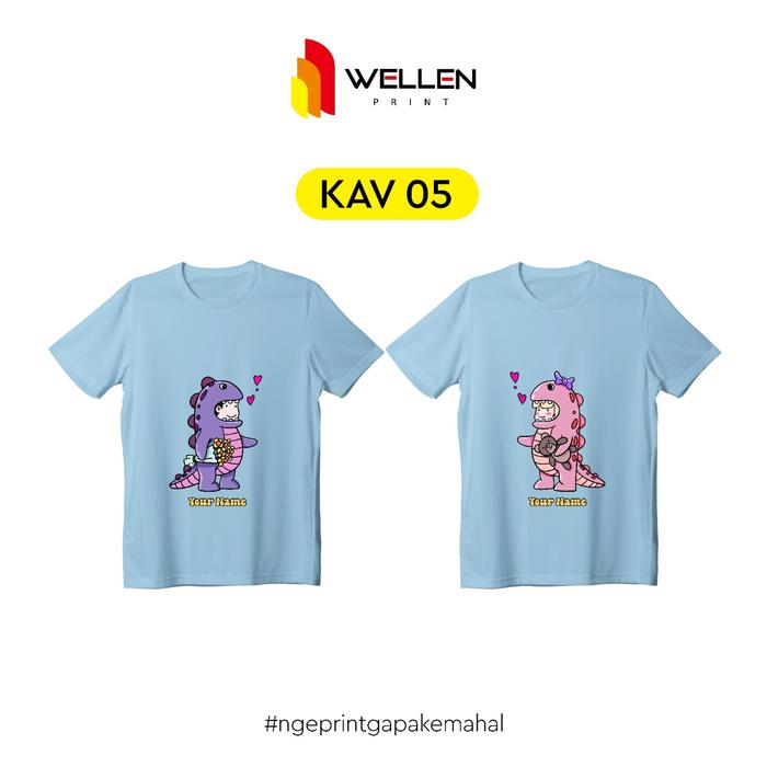 Gambar WELLEN PRINT - Cetak Kaos Valentines Day / Print Sablon Baju Couple Sablon DTF Bahan Cotton Combed Hadiah Hari Kasih Sayang Desain Unik Exclusive - KAV 05, XXXL dari WELLEN PRINT OFFICIAL undefined Tokopedia