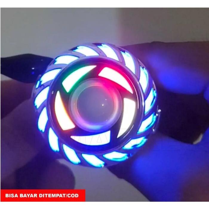 Jual lampu stop belakang motor model lampu projie ac dc rainbow pelangi ...