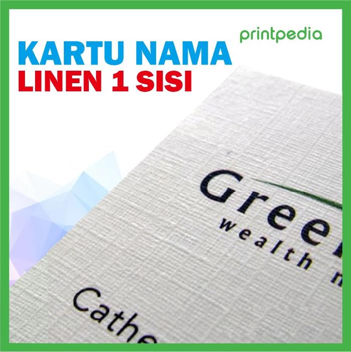 Gambar Kartu Nama Linen 1 Sisi dari KurniaPrinting undefined Tokopedia