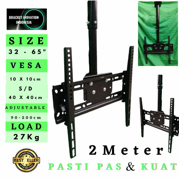 Jual bracket braket gantung plafon 65 60 55 50 49 43 42 40 inch 2 meter ...