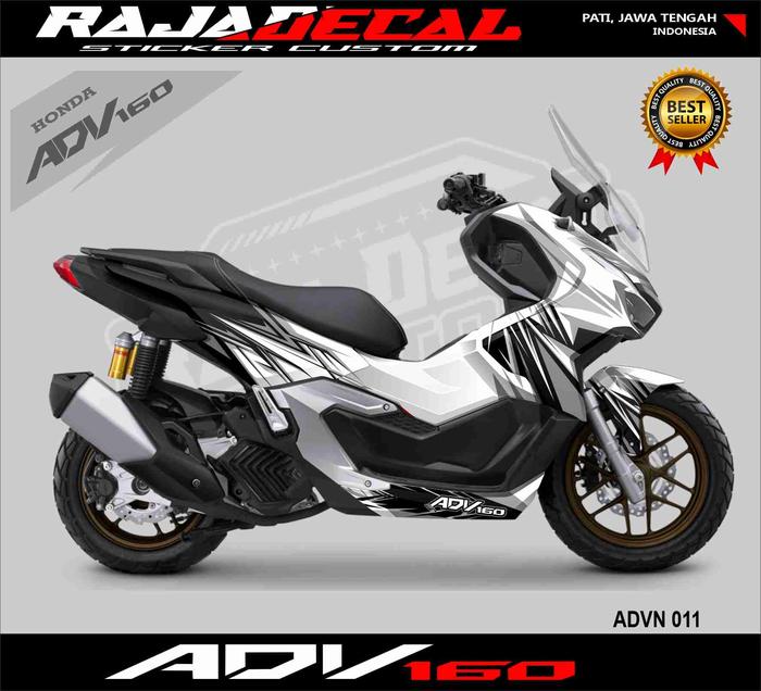 Gambar MODIFIKASI STIKER DECAL ADV 160 - DECAL ADV 160 MOTIF ABSTRAK KODE 011 - Putih dari RajaDecal undefined Tokopedia